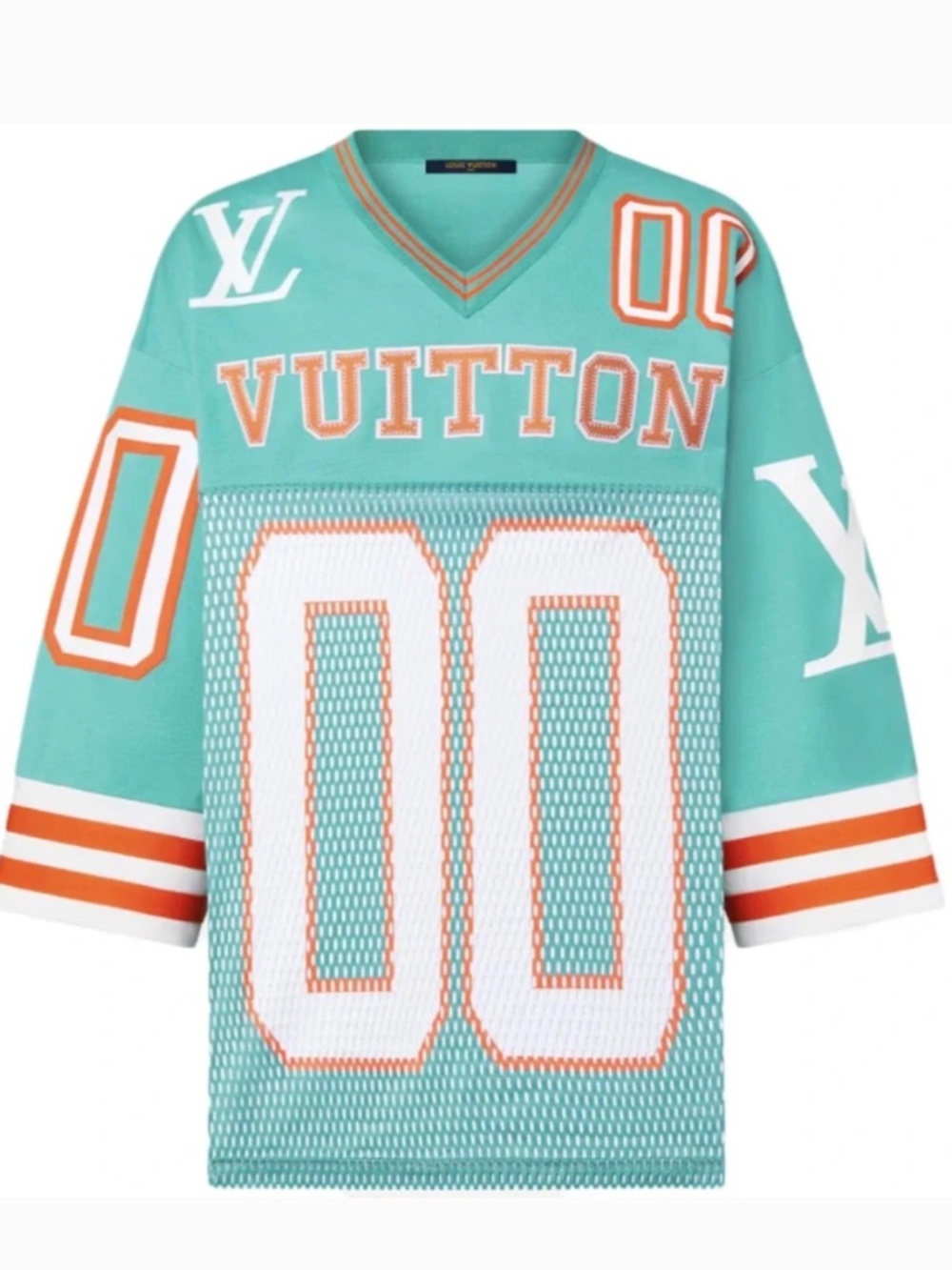 Louis Vuitton Hockey Jersey Tee NWT Sz L Menthe Aqua 00 Virgil 1A9V75